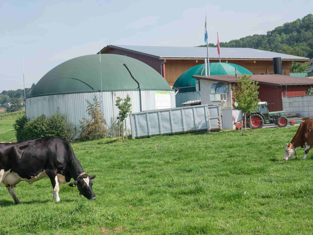 Biogasanlage produziert «Ökostrom vom Bauernhof». (Foto: David Eppenberger)
